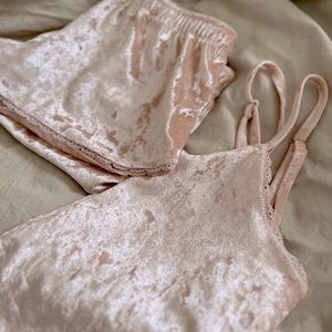 Pink Velvet Sleep Set